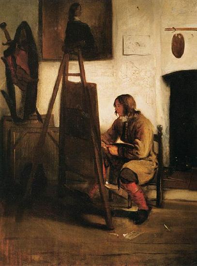 Barent fabritius Young Painter in his Studio Sweden oil painting art